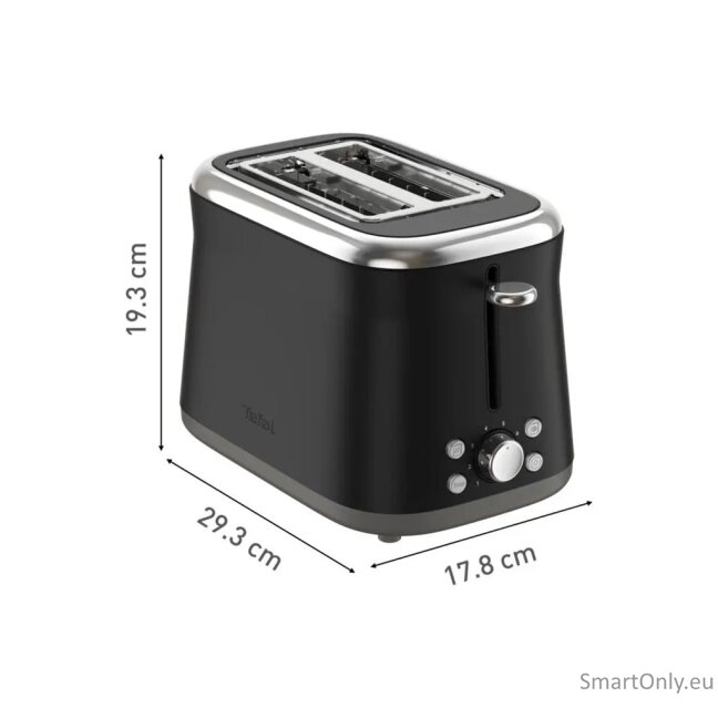 TEFAL Toaster | TT7208E0 Collection Retro | Power 850 W | Number of slots 2 | Housing material Stainless steel | Black 8 TEFAL Toaster | TT7208E0 Collection Retro | Power 850 W | Number of slots 2 | Housing material Stainless steel | Black 8