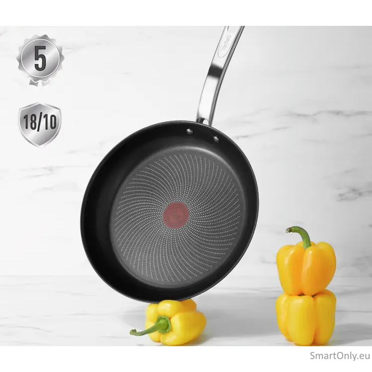 TEFAL | Frying Pan | B8170444 Intuition | Frying | Diameter 24 cm | Suitable for induction hob | Fixed handle | Black 2