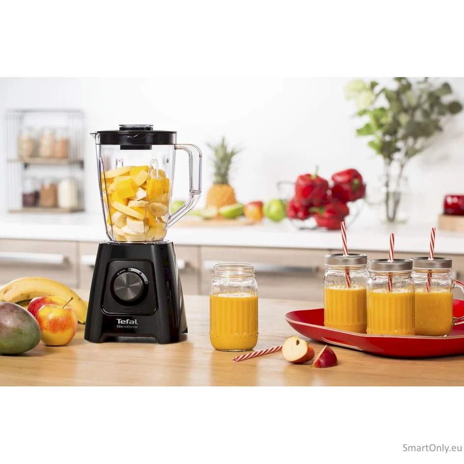 TEFAL Blender BL420838 BlendForce Tabletop 600 W Jar material Plastic Jar capacity 1.25 L Ice crushing Black 3 TEFAL Blender BL420838 BlendForce Tabletop 600 W Jar material Plastic Jar capacity 1.25 L Ice crushing Black 3