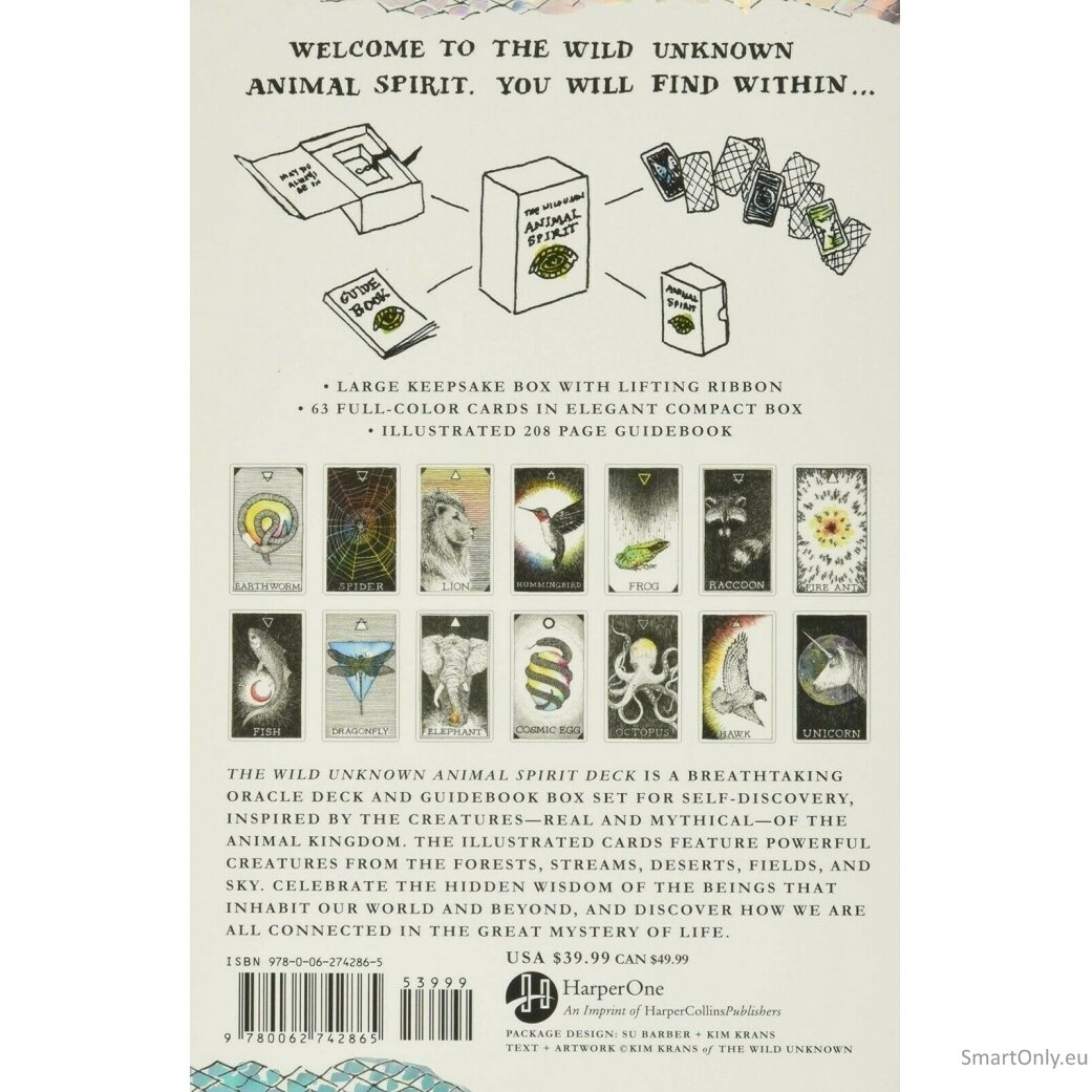 The Wild Unknown Animal Spirit Oracle kortų ir knygos rinkinys Harper One 9