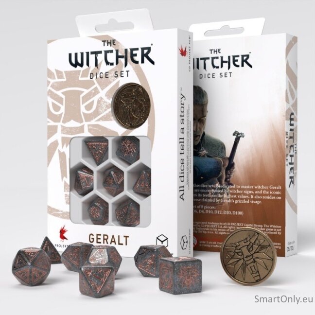 The Witcher. Geralt kauliukų rinkinys Q-WORKSHOP 3 The Witcher. Geralt kauliukų rinkinys Q-WORKSHOP 3