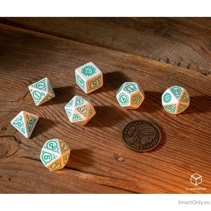 The Witcher Ciri The law of Surprise kauliukų rinkinys balta ir turkio sp 1 The Witcher Ciri The law of Surprise kauliukų rinkinys balta ir turkio sp 1