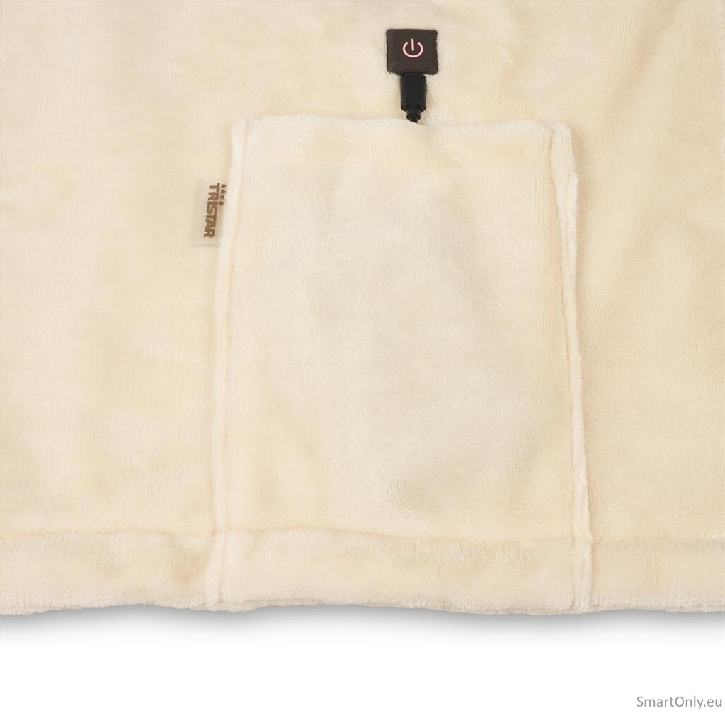 Tristar Cordless heating blanket, 150 x 80 cm | BW-4787 | Number of heating levels 3 | Number of persons 1 | Washable | Fleece | 10 W | Beige 2