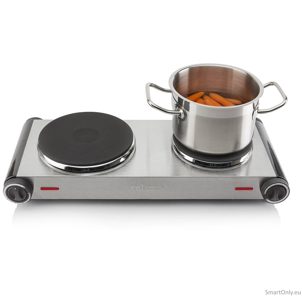 Tristar | Free standing table hob | KP-6248 | Number of burners/cooking zones 2 | 2500 W | Stainless Steel/Black | Electric Tristar | Free standing table hob | KP-6248 | Number of burners/cooking zones 2 | 2500 W | Stainless Steel/Black | Electric