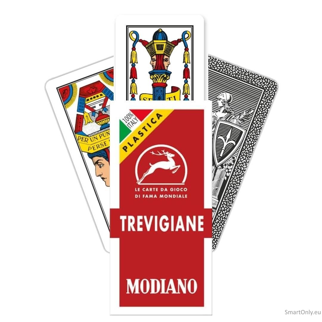 Trevigiane plastic 100% plastic žaidimo kortos Modiano