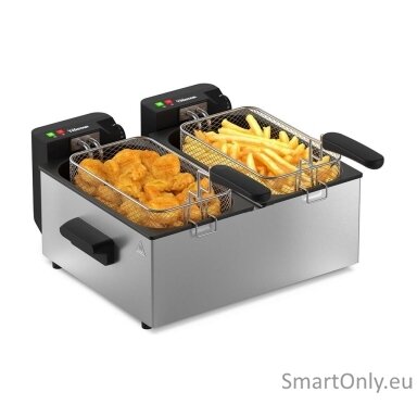 Tristar Double deep fryer | FR-9342 | Power 3600 W | Capacity 6 L | Silver