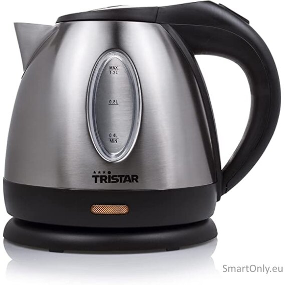 Tristar | Jug Kettle | WK-1323 | Standard | 1500 W | 1.2 L | Stainless steel | 360° rotational base | Silver Tristar | Jug Kettle | WK-1323 | Standard | 1500 W | 1.2 L | Stainless steel | 360° rotational base | Silver