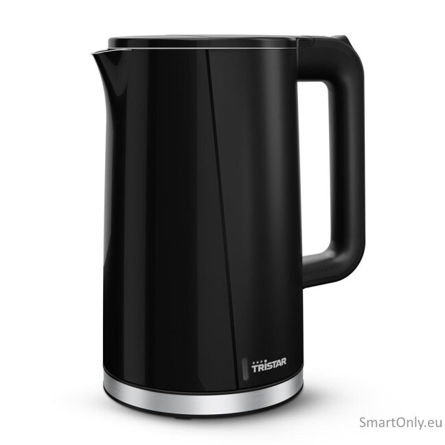 Tristar Double Walled Kettle | WK-3407 | Electric | 2200 W | 1.7 L | Plastic | 360° rotational base | Black Tristar Double Walled Kettle | WK-3407 | Electric | 2200 W | 1.7 L | Plastic | 360° rotational base | Black