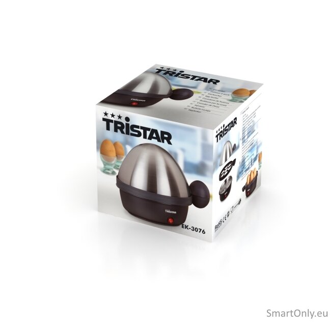 Tristar Egg Boiler EK-3076 Black, Stainless Steel Lid Eggs capacity 7 7 Tristar Egg Boiler EK-3076 Black, Stainless Steel Lid Eggs capacity 7 7