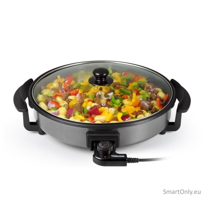 Tristar Multifunctional grill pan PZ-2964 Grill Diameter 40 cm 1500 W Lid included Fixed handle Black Tristar Multifunctional grill pan PZ-2964 Grill Diameter 40 cm 1500 W Lid included Fixed handle Black
