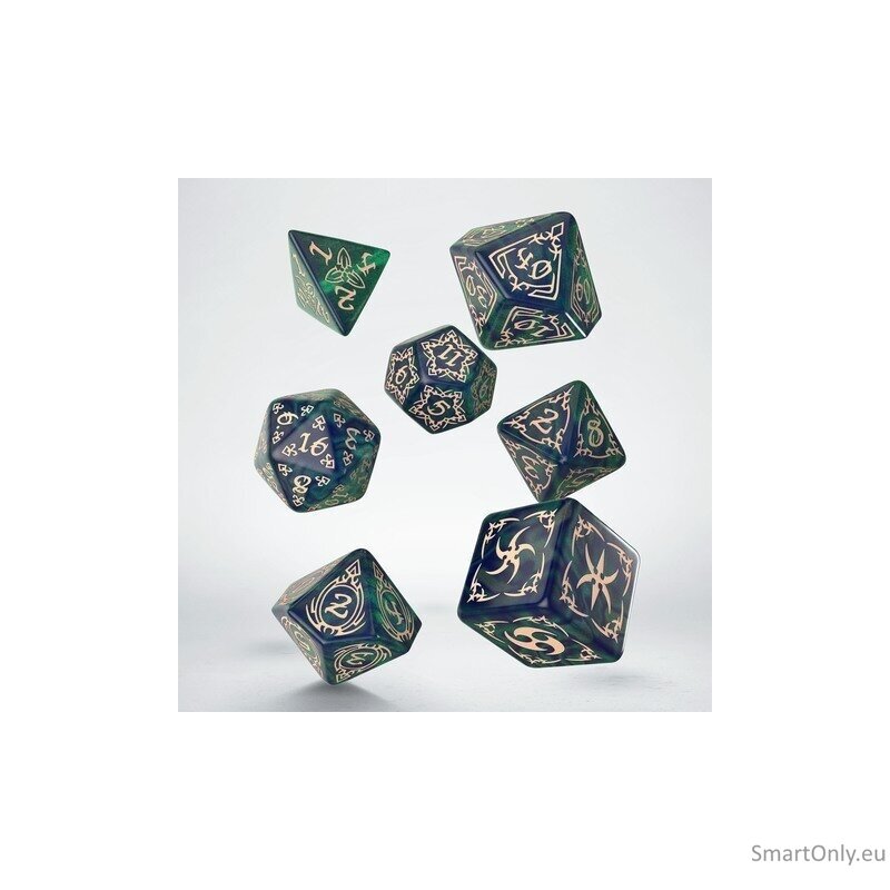 Tribal kauliukų rinkinys Blue-green & Beige Q-WORKSHOP 1