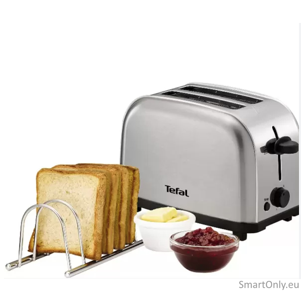 Tefal | Toaster | TT330D Ultra Mini | Slices Qty 2 | Material Brushed stainless steel | Silver 2