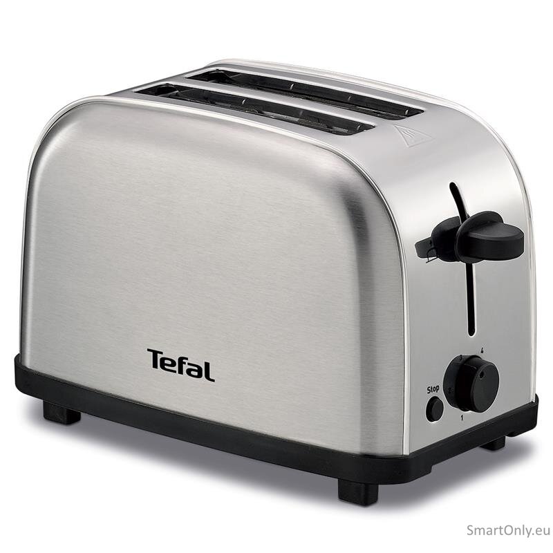 Tefal | Toaster | TT330D Ultra Mini | Slices Qty 2 | Material Brushed stainless steel | Silver