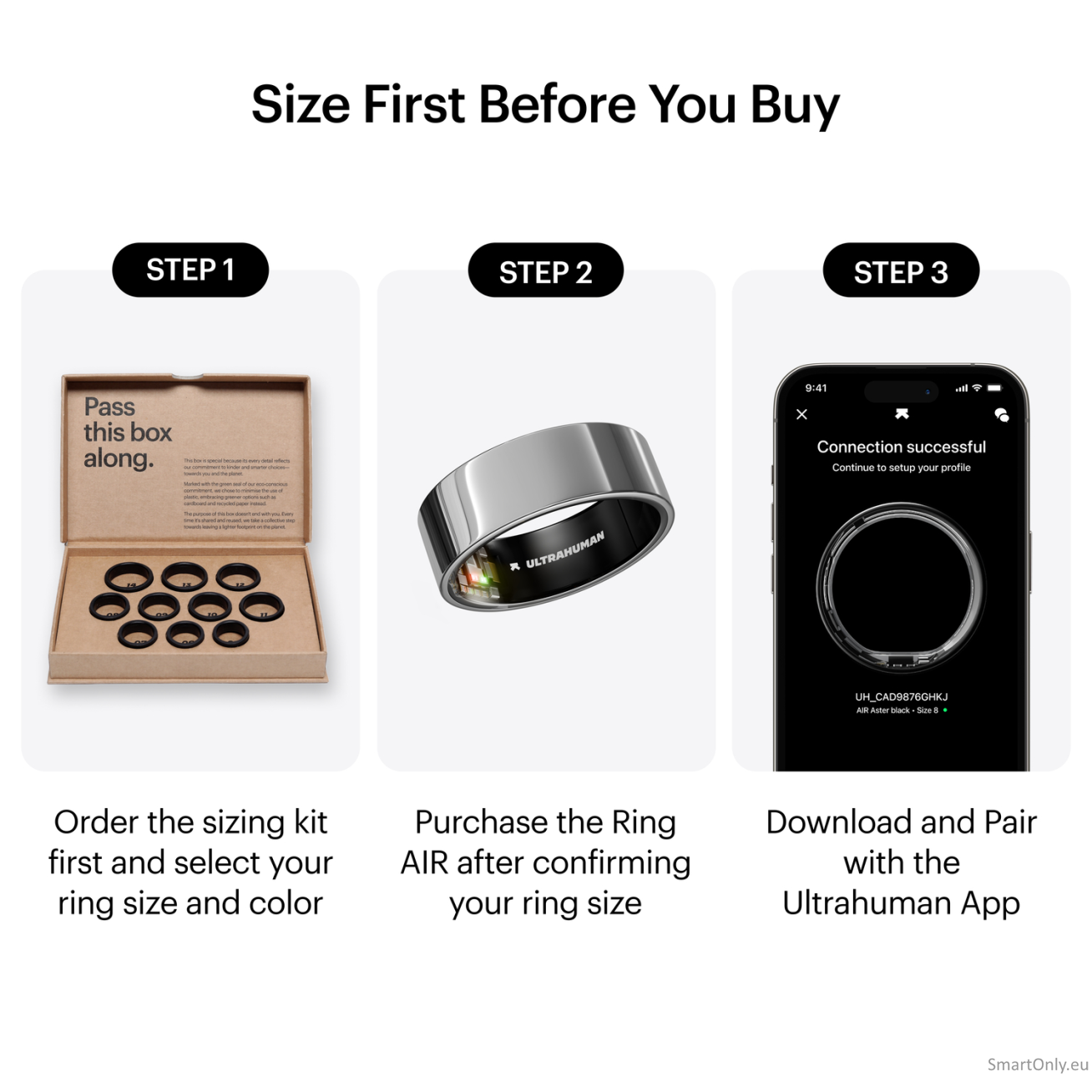 Ultrahuman | Ring Air | Space Silver | Size 9 | Smart Ring 5 Ultrahuman | Ring Air | Space Silver | Size 9 | Smart Ring 5
