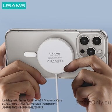 USAMS BH846 Ice-Magnet Phone Case iPhone 15 USAMS BH846 Ice-Magnet Phone Case iPhone 15