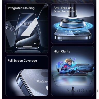 USAMS BH899 apsauginis stiklas iPhone 16plus USAMS BH899 apsauginis stiklas iPhone 16plus