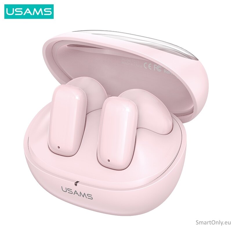 USAMS TD22 TWS wireless earphones Pink 1