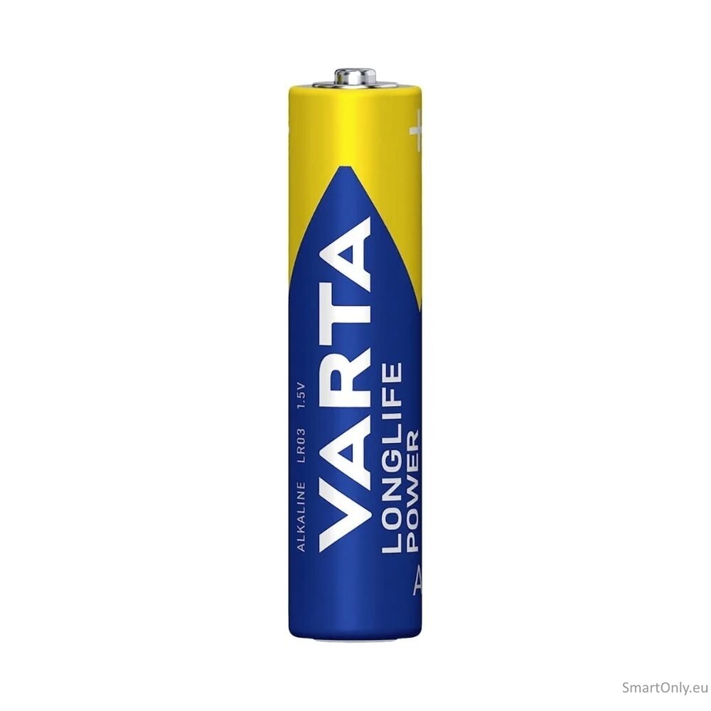 Varta AAA Longlife Power LR03 šarminės baterijos 6 vnt. 2 Varta AAA Longlife Power LR03 šarminės baterijos 6 vnt. 2