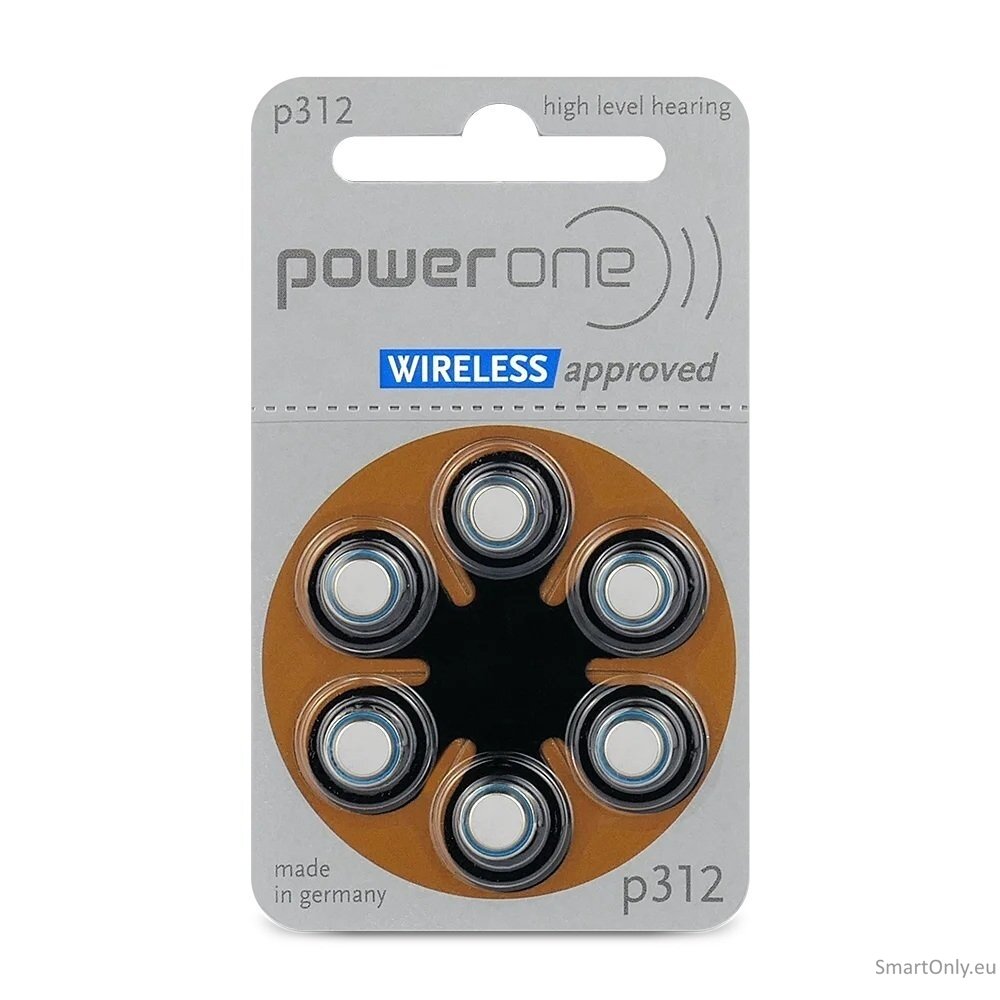 VARTA Power One 312 baterijos klausos aparatams 6 vnt. 1 VARTA Power One 312 baterijos klausos aparatams 6 vnt. 1