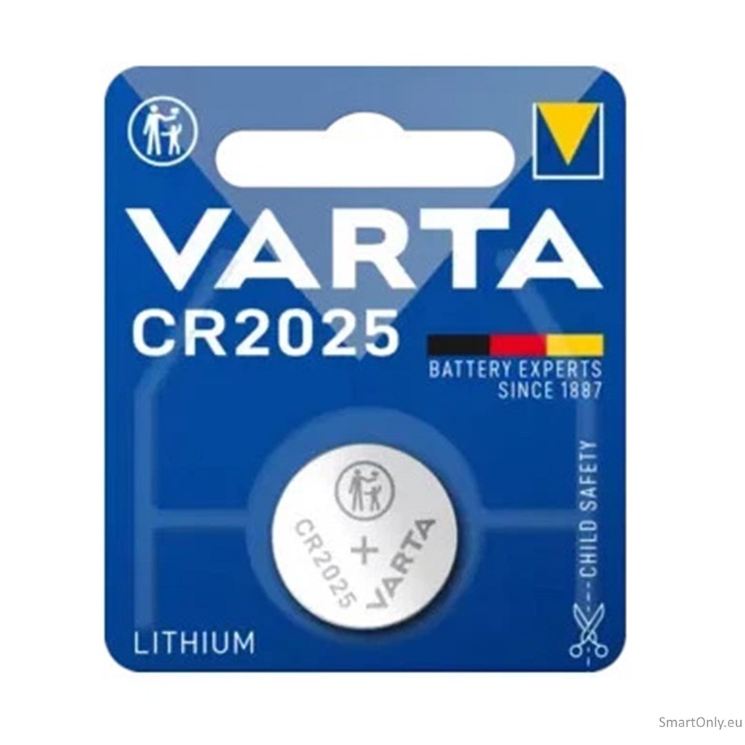 Varta CR2025 (6025) monetinė ličio baterija 1 vnt. Varta CR2025 (6025) monetinė ličio baterija 1 vnt.