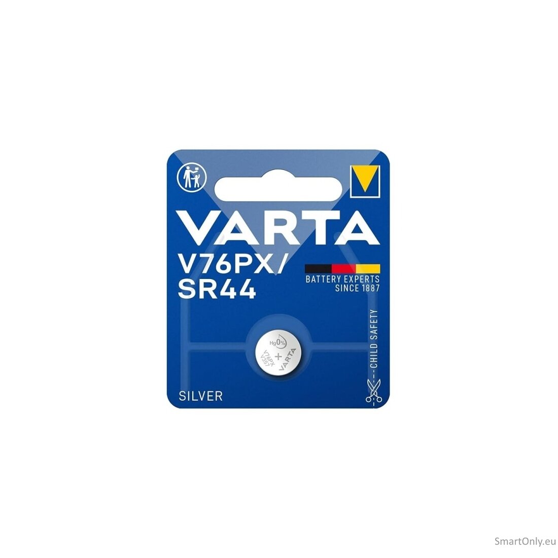 Varta V76PX / SR44 sidabro oksido baterija 1 vnt. 1 Varta V76PX / SR44 sidabro oksido baterija 1 vnt. 1