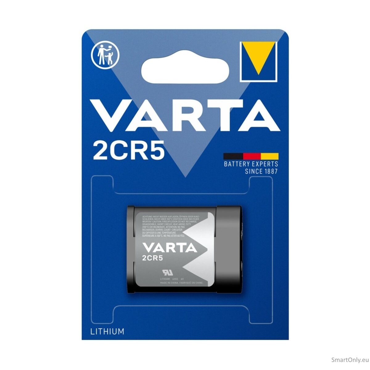 VARTA 2CR5 (6203) ličio baterija 1 vnt. VARTA 2CR5 (6203) ličio baterija 1 vnt.