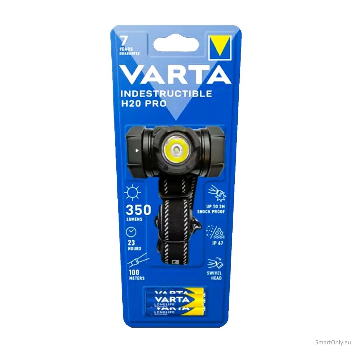 Varta Indestructible H20 PRO 17732 prožektorius ant galvos Varta Indestructible H20 PRO 17732 prožektorius ant galvos