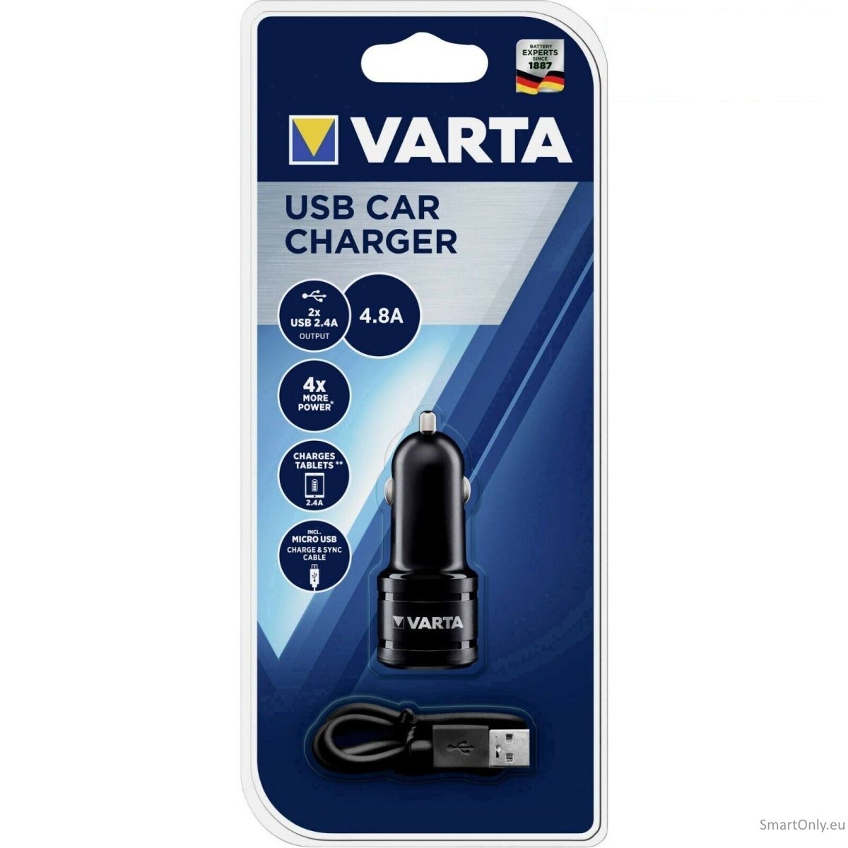 Varta USB Car charger 57931 Automobilinis įkrovimo adapteris Varta USB Car charger 57931 Automobilinis įkrovimo adapteris