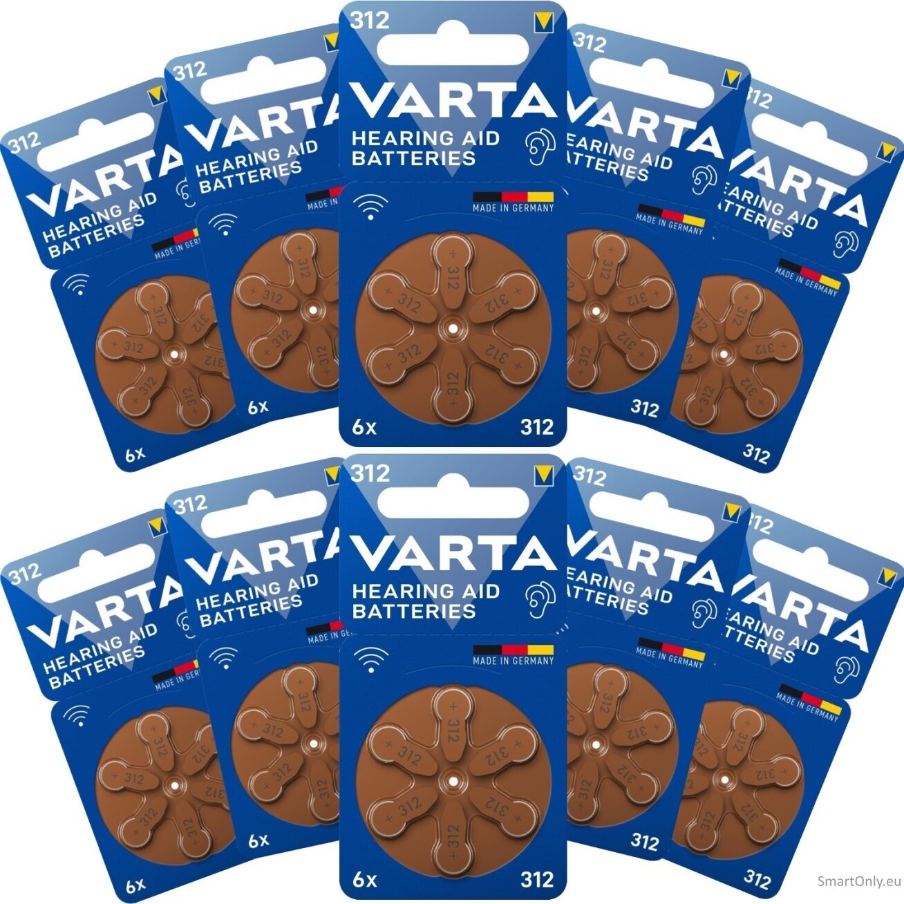Varta 312 PR41 Hearing batteries 60 pcs 2