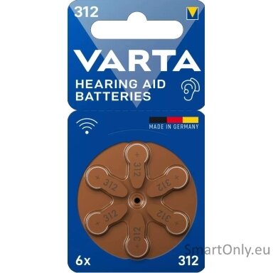 Varta 312 PR41 Hearing batteries 60 pcs Varta 312 PR41 Hearing batteries 60 pcs