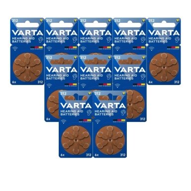 Varta 312 PR41 Hearing batteries 60 pcs Varta 312 PR41 Hearing batteries 60 pcs