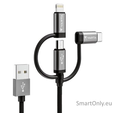 Varta 3in1 Speed Charge & Sync Cable 57937 laidas Varta 3in1 Speed Charge & Sync Cable 57937 laidas