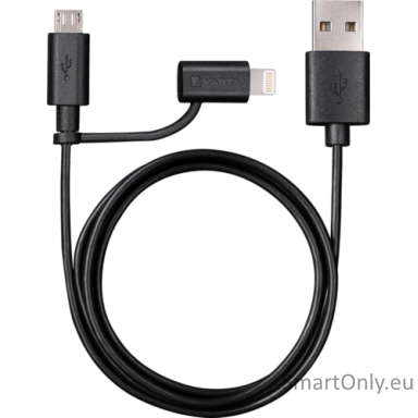 Varta Charge & sync cable 2in1: Lightning & Micro USB 57943 laidas Varta Charge & sync cable 2in1: Lightning & Micro USB 57943 laidas