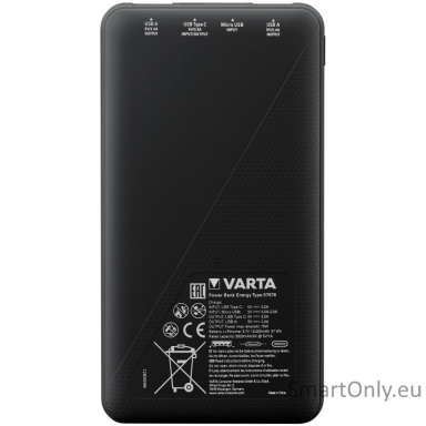 Varta Power bank Energy 10000mAh 57976 išorinė baterija (powerbank) Varta Power bank Energy 10000mAh 57976 išorinė baterija (powerbank)