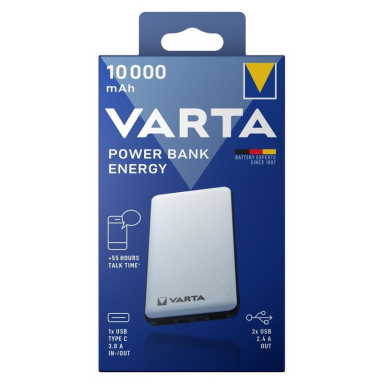 Varta Power bank Energy 10000mAh 57976 išorinė baterija (powerbank) Varta Power bank Energy 10000mAh 57976 išorinė baterija (powerbank)