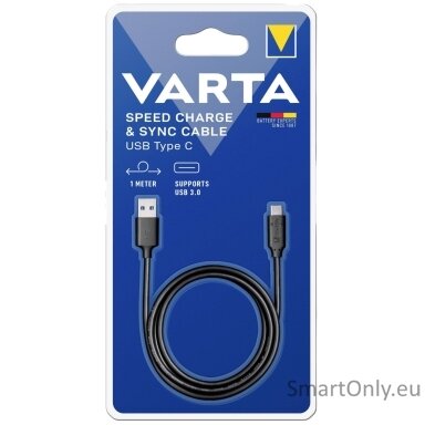 Varta Speed charge & sync cable USB Type C 57944 laidas Varta Speed charge & sync cable USB Type C 57944 laidas