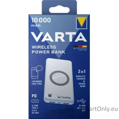 Varta Wireless Power bank-charger Energy 10000mAh 57913 išorinė baterija (powerbank)-pakrovėjas Varta Wireless Power bank-charger Energy 10000mAh 57913 išorinė baterija (powerbank)-pakrovėjas