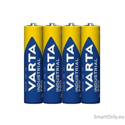Varta AAA Industrial Pro 4T šarminės baterijos 4 vnt. Varta AAA Industrial Pro 4T šarminės baterijos 4 vnt.