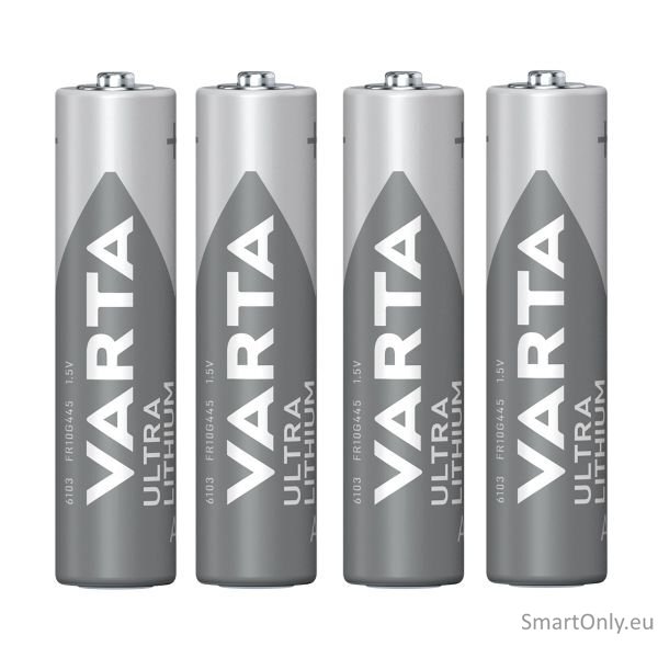 Varta AAA Ultra Lithium (6103) baterijos 4 vnt. 2