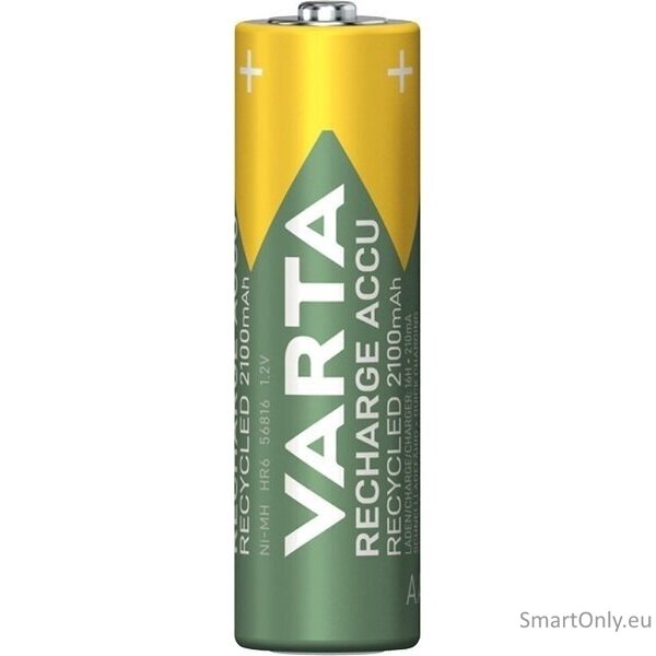 Varta Recharge Accu Recycled AA 2100 mAh (56816) įkraunamos baterijos 4 vnt. 2 Varta Recharge Accu Recycled AA 2100 mAh (56816) įkraunamos baterijos 4 vnt. 2