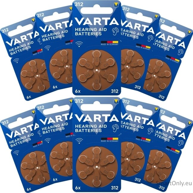 Varta 312 PR41 Hearing batteries 60 pcs 2 Varta 312 PR41 Hearing batteries 60 pcs 2