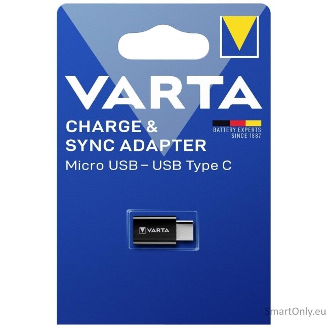 Varta Charge & sync Micro USB - USB type C 57945 adapteris Varta Charge & sync Micro USB - USB type C 57945 adapteris