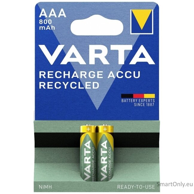 Varta Recharge Accu Recycled AAA 800 mAh (56813) įkraunamos  baterijos 2 vnt. 2