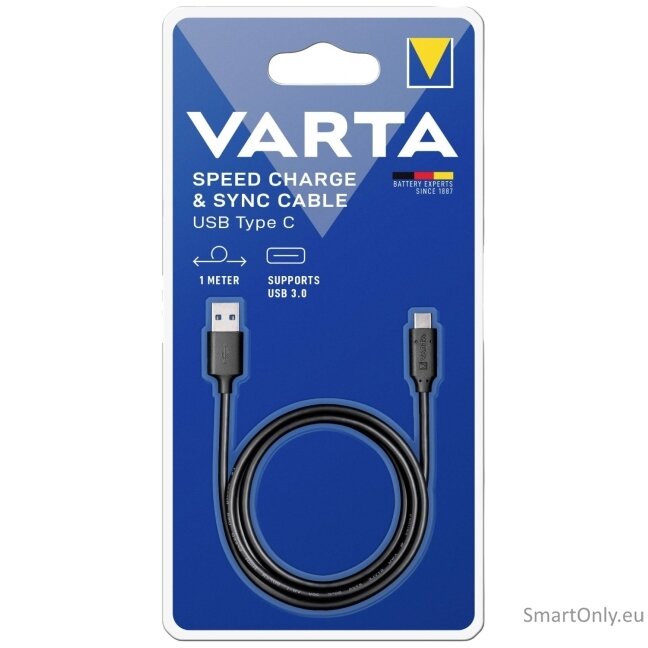 Varta Speed charge & sync cable USB Type C 57944 laidas Varta Speed charge & sync cable USB Type C 57944 laidas