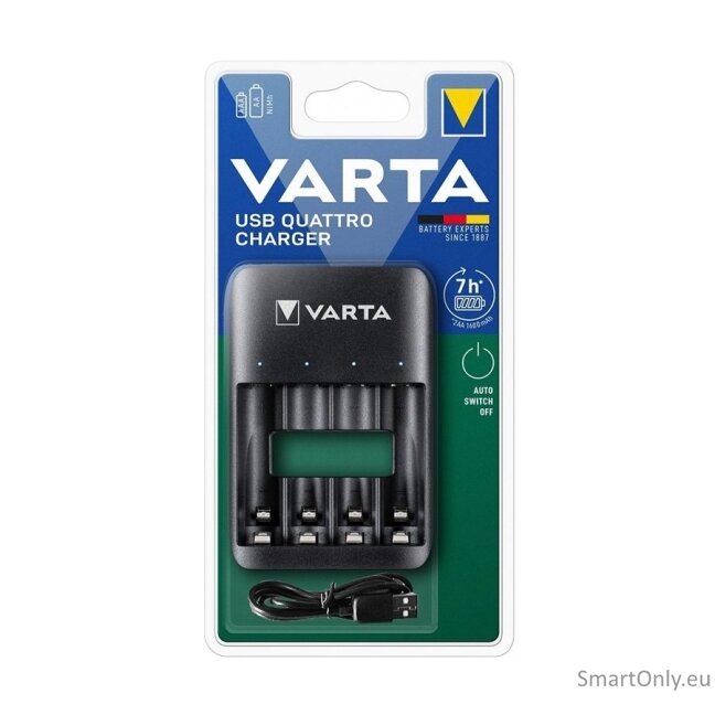 Varta USB Quattro charger 57652 Baterijų įkroviklis Varta USB Quattro charger 57652 Baterijų įkroviklis