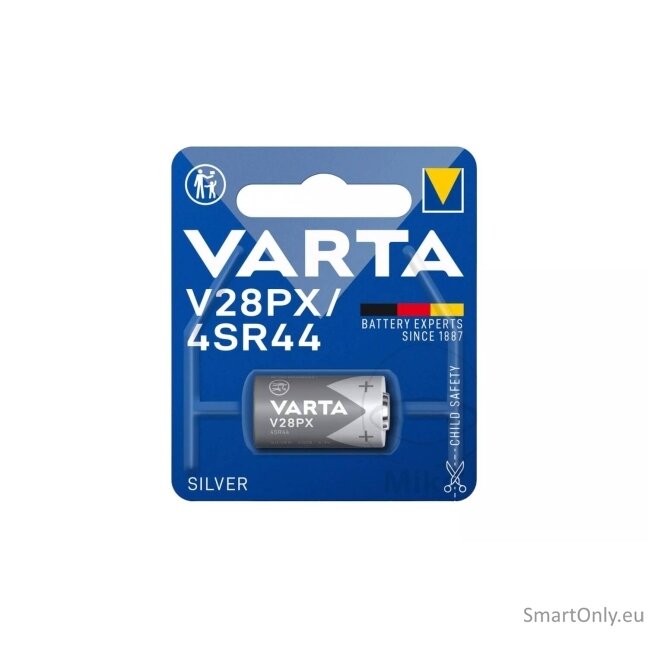Varta V28PX / 4SR44 sidabro oksido baterija, 1 vnt. 2 Varta V28PX / 4SR44 sidabro oksido baterija, 1 vnt. 2
