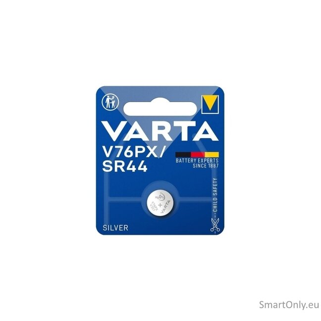 Varta V76PX / SR44 sidabro oksido baterija 1 vnt. 1 Varta V76PX / SR44 sidabro oksido baterija 1 vnt. 1