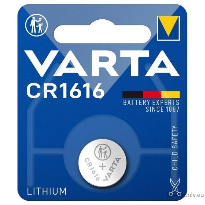Varta CR1616 ličio baterija 1 vnt. Varta CR1616 ličio baterija 1 vnt.