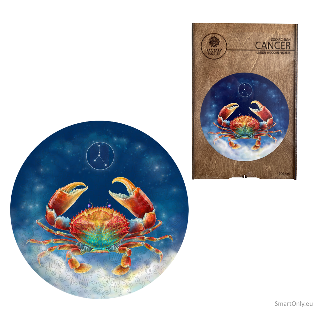Vėžys (Zodiakai) Dėlionė Iš Medžio (200 detalių) Fantasy Puzzles Vėžys (Zodiakai) Dėlionė Iš Medžio (200 detalių) Fantasy Puzzles