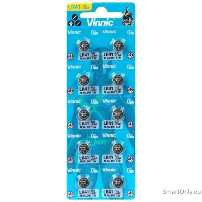 Vinnic G3 LR736 baterijos 10 vnt. Vinnic G3 LR736 baterijos 10 vnt.